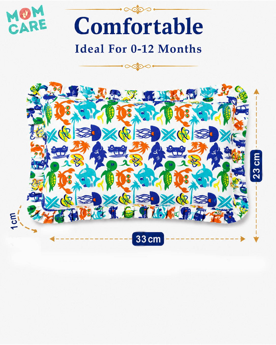 MOM CARE Mustard Seed Pillow for Baby 0–12 Months | Rai Seed Filled, 100% Cotton Washable Cover